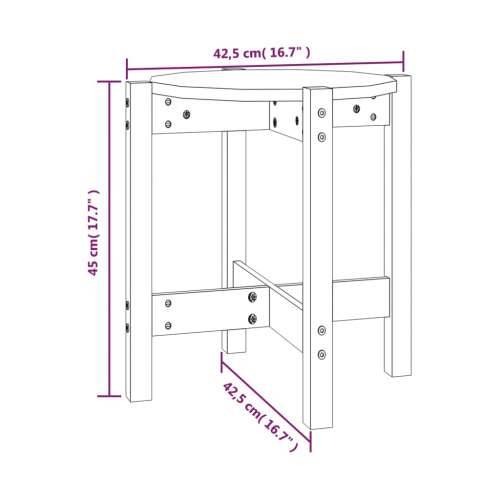 Stolić za kavu crni Ø 42,5x45 cm od masivne borovine - Crna Ø 42.5 x 45 cm 1 Cijena
