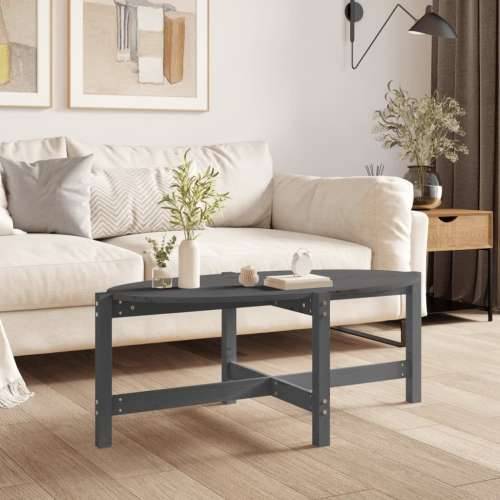 Stolić za kavu sivi 118 x 63 x 45 cm od masivne borovine - Siva 118 x 63 x 45 cm 1 Cijena