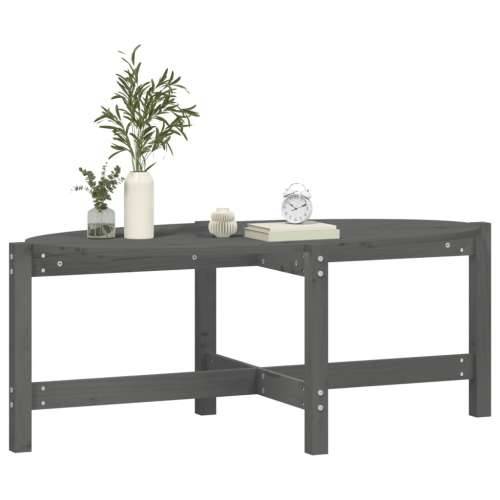 Stolić za kavu sivi 118 x 63 x 45 cm od masivne borovine - Siva 118 x 63 x 45 cm 1 Cijena