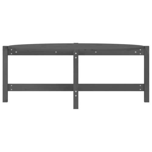 Stolić za kavu sivi 118 x 63 x 45 cm od masivne borovine - Siva 118 x 63 x 45 cm 1 Cijena
