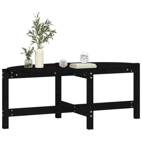 Stolić za kavu crni 118 x 63 x 45 cm od masivne borovine - Crna 118 x 63 x 45 cm 1 Cijena