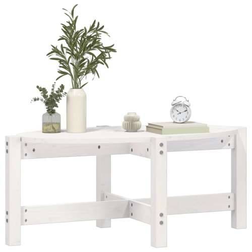 Stolić za kavu bijeli 87 x 48 x 35 cm od masivne borovine - Bijela 87 x 48 x 35 cm 1 Cijena