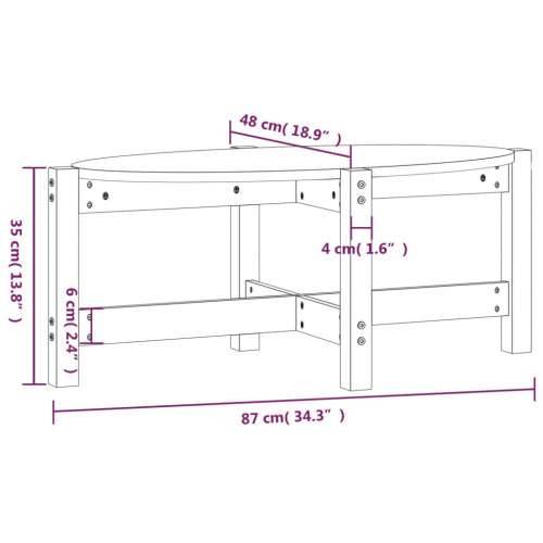 Stolić za kavu bijeli 87 x 48 x 35 cm od masivne borovine - Bijela 87 x 48 x 35 cm 1 Cijena