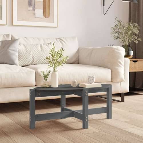 Stolić za kavu sivi 87 x 48 x 35 cm od masivne borovine - Siva 87 x 48 x 35 cm 1 Cijena