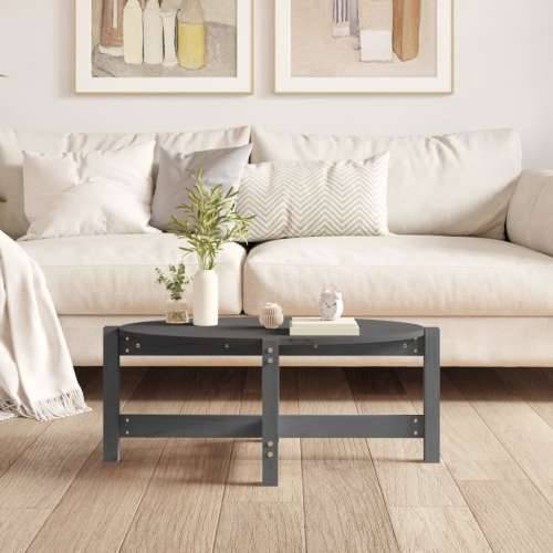 Stolić za kavu sivi 87 x 48 x 35 cm od masivne borovine - Siva 87 x 48 x 35 cm 1 Cijena