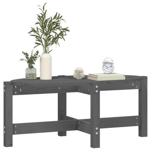 Stolić za kavu sivi 87 x 48 x 35 cm od masivne borovine - Siva 87 x 48 x 35 cm 1 Cijena