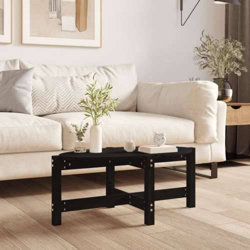 Stolić za kavu crni 87 x 48 x 35 cm od masivne borovine - Crna 87 x 48 x 35 cm 1 Cijena