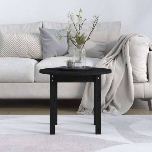 Stolić za kavu crni Ø 55x45 cm od masivne borovine - Crna Ø 55 x 45 cm 1 Cijena