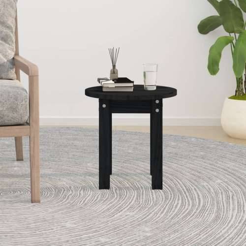 Stolić za kavu crni Ø 35x35 cm od masivne borovine - Crna 1 Cijena