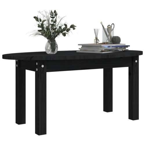 Stolić za kavu crni 80 x 40 x 35 cm od masivne borovine - Crna 80 x 40 x 35 cm 1 Cijena