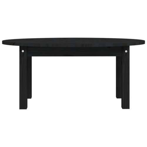 Stolić za kavu crni 80 x 40 x 35 cm od masivne borovine - Crna 80 x 40 x 35 cm 1 Cijena