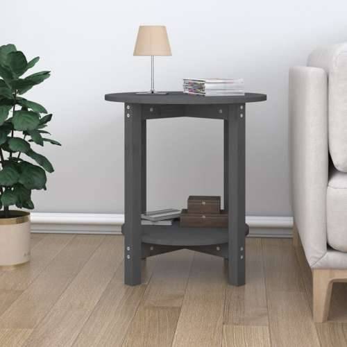 Stolić za kavu sivi Ø 55x60 cm od masivne borovine - Siva Ø 55 x 60 cm 1 Cijena
