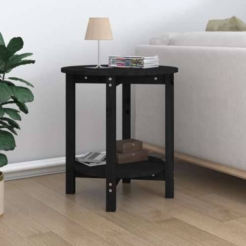 Stolić za kavu crni Ø 55x60 cm od masivne borovine - Crna Ø 55 x 60 cm 1 Cijena