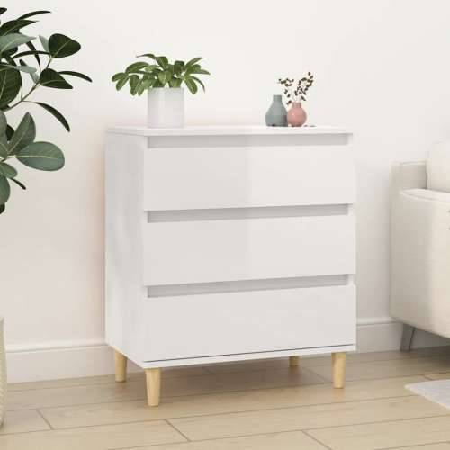 Komoda sjajna bijela 60 x 35 x 70 cm od konstruiranog drva - Visoko sjajno bijela 1 Cijena
