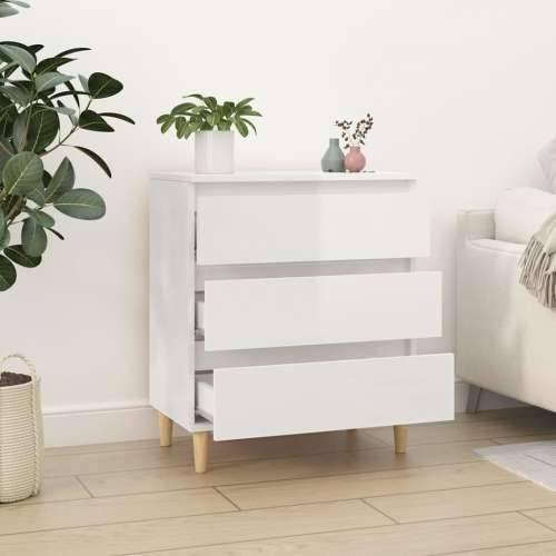 Komoda sjajna bijela 60 x 35 x 70 cm od konstruiranog drva - Visoko sjajno bijela 1 Cijena