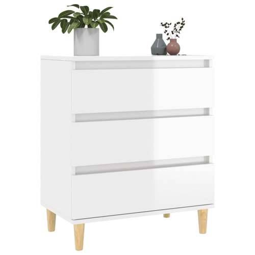 Komoda sjajna bijela 60 x 35 x 70 cm od konstruiranog drva - Visoko sjajno bijela 1 Cijena