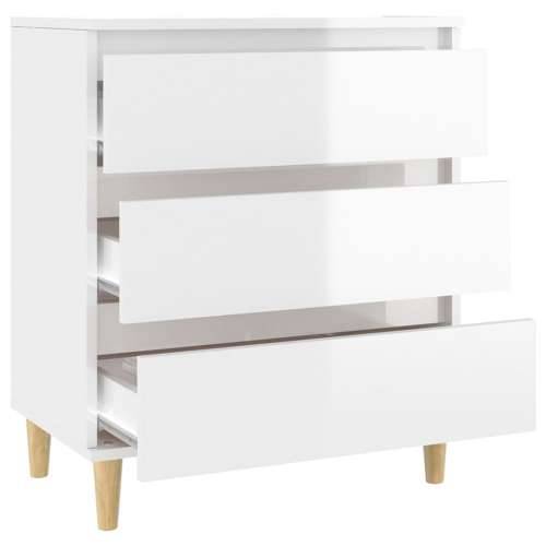 Komoda sjajna bijela 60 x 35 x 70 cm od konstruiranog drva - Visoko sjajno bijela 1 Cijena