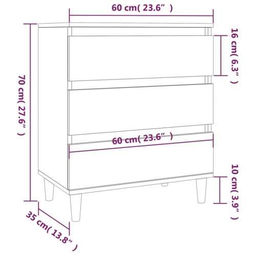 Komoda sivog hrasta sonome 60x35x70 cm od konstruiranog drva - Sivi hrast sonoma 1 Cijena