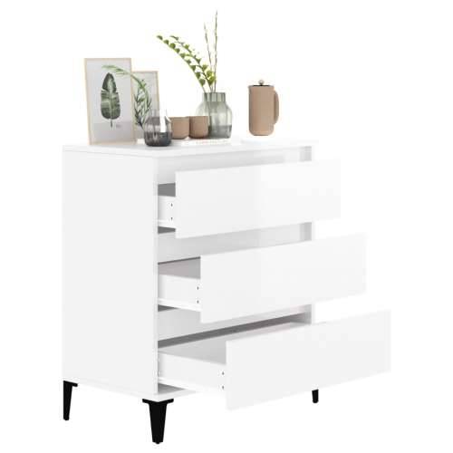 Komoda sjajna bijela 60 x 35 x 70 cm od konstruiranog drva - Visoko sjajno bijela 1 Cijena