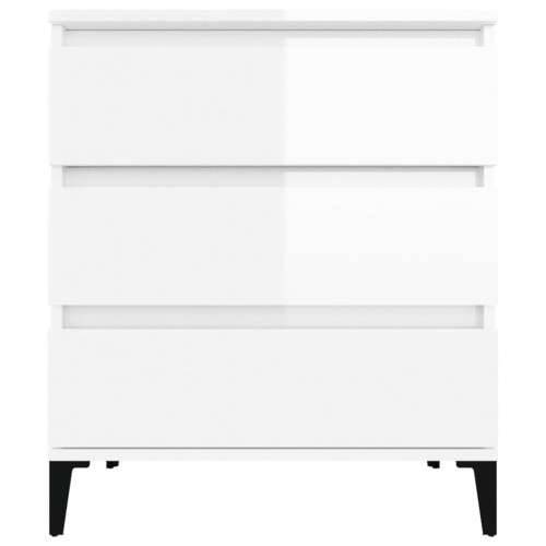 Komoda sjajna bijela 60 x 35 x 70 cm od konstruiranog drva - Visoko sjajno bijela 1 Cijena
