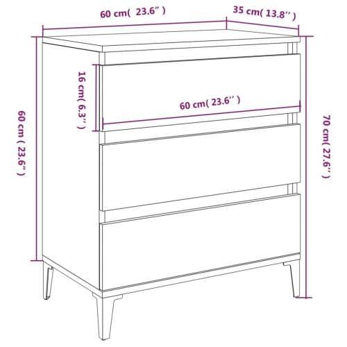 Komoda sivog hrasta sonome 60x35x70 cm od konstruiranog drva - Sivi hrast sonoma 1 Cijena