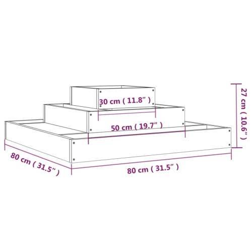 Sadilica boja meda 80 x 80 x 27 cm od masivne borovine Cijena