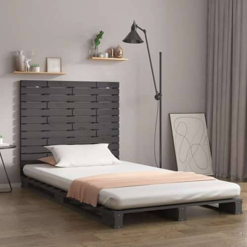 Zidno uzglavlje sivo 141x3x91,5 cm od masivne borovine - Siva 141 x 91.5 cm 1 Cijena