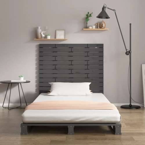 Zidno uzglavlje sivo 141x3x91,5 cm od masivne borovine - Siva 141 x 91.5 cm 1 Cijena