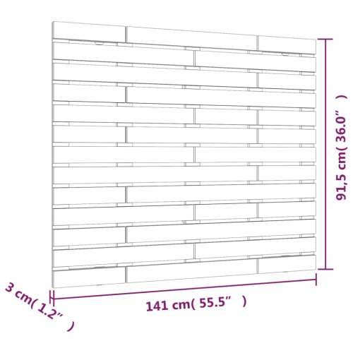 Zidno uzglavlje sivo 141x3x91,5 cm od masivne borovine - Siva 141 x 91.5 cm 1 Cijena