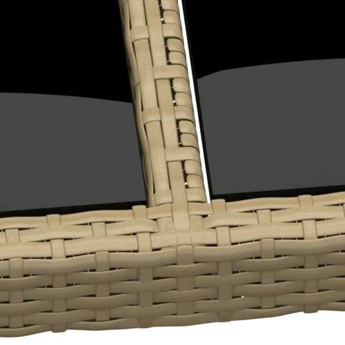 Vrtni stol 200x150x75 cm od kaljenog stakla i poliratana bež - Bež 1 Cijena