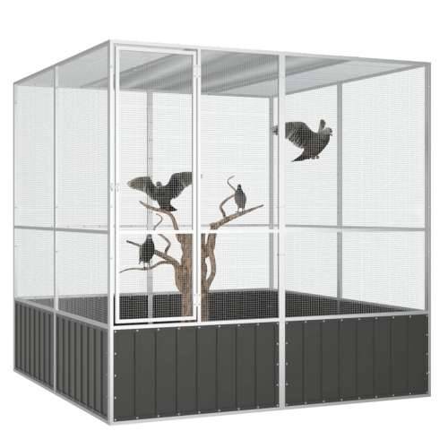 Kavez za ptice antracit 213,5x217,5x211,5 cm pocinčani čelik Cijena
