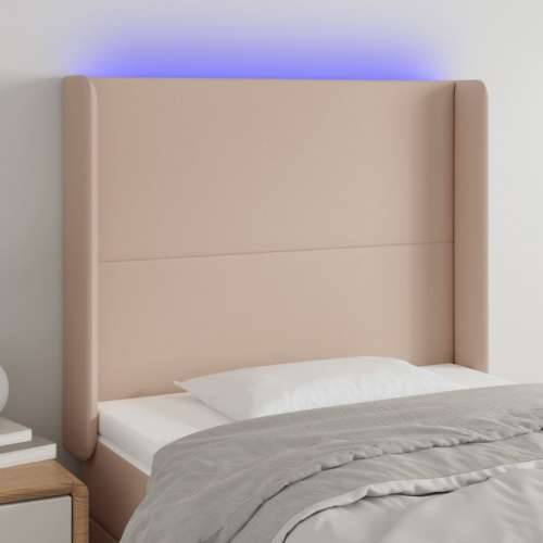 LED uzglavlje boja cappuccina 103x16x118/128 cm od umjetna koža - Boja cappuccina 103 x 16 x 118/128 cm 1 Cijena