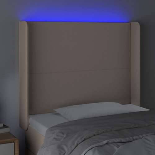 LED uzglavlje boja cappuccina 103x16x118/128 cm od umjetna koža - Boja cappuccina 103 x 16 x 118/128 cm 1 Cijena