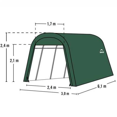 ShelterLogic - Garaža za auto 18,3 m² - Zelena - 6x3 m | BRANDED IN THE USA Cijena