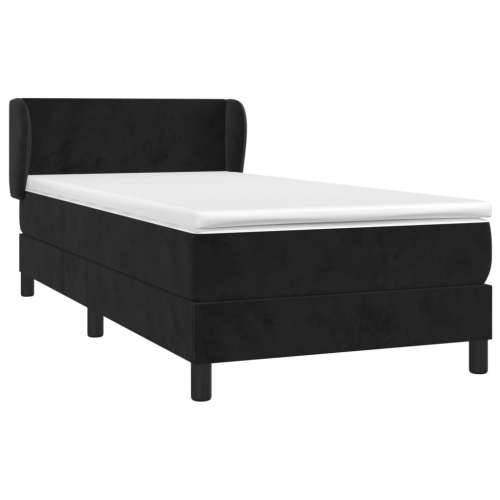 Box spring krevet s madracem crni 90x200 cm baršunasti - Crna 90 x 200 cm Gladak dizajn Cijena