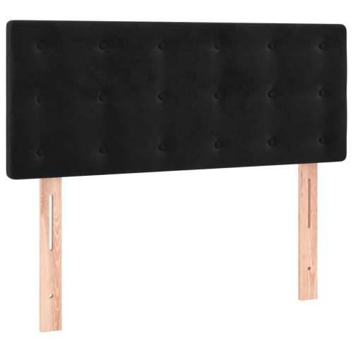 Box spring krevet s madracem crni 90x200 cm baršunasti - Crna 90 x 200 cm gumbi Cijena