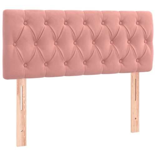 Box spring krevet s madracem ružičasti 90x200 cm baršunasti - Ružičasta 90 x 200 cm Dizajn s gumbima Cijena