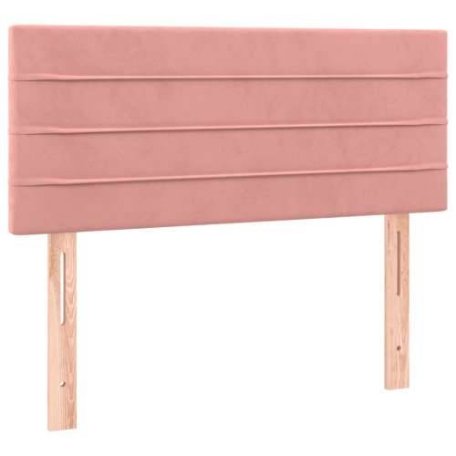 Box spring krevet s madracem ružičasti 90x200 cm baršunasti - Ružičasta 90 x 200 cm vodoravne pruge Cijena