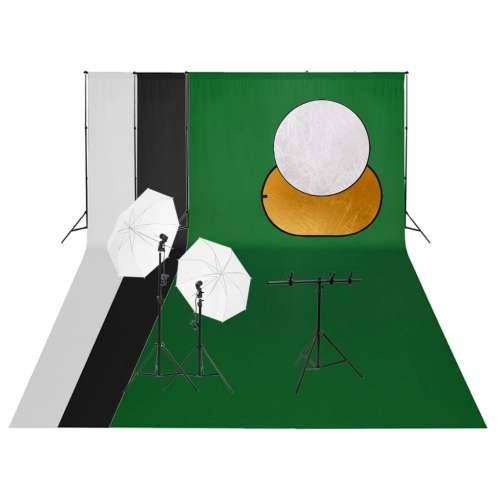 Komplet studijske rasvjete: set svjetala, pozadina i reflektor - 600 x 300 cm 2 x prečka + 3 x kopča 1 Cijena