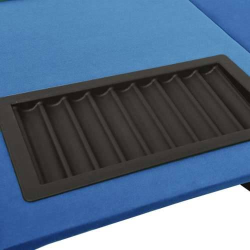 Stol za poker za 10 igrača i držač za žetone plavi 160x80x75 cm - Plava 1 Cijena