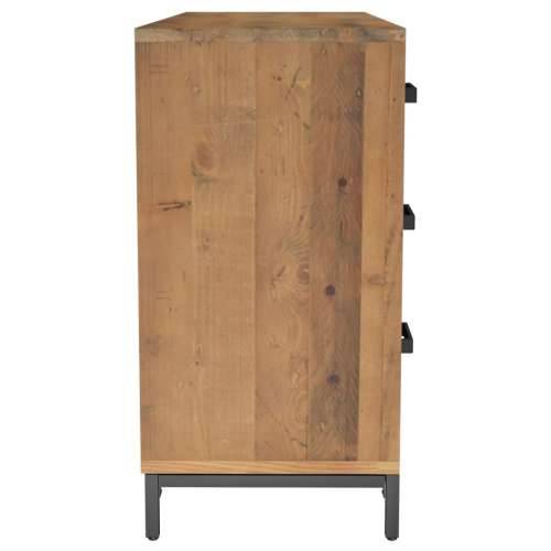 Komoda smeđa 110 x 35 x 70 cm od masivne borovine - Smeđa 1 Cijena