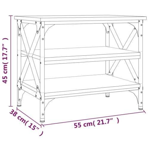 Bočni stolić siva boja hrasta 55x38x45 cm od konstruiranog drva - Sivi hrast sonoma 1 Cijena