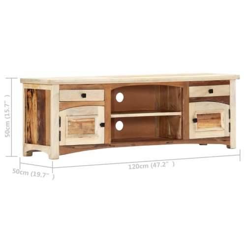 TV ormarić 120 x 30 x 40 cm od masivnog obnovljenog drva Cijena