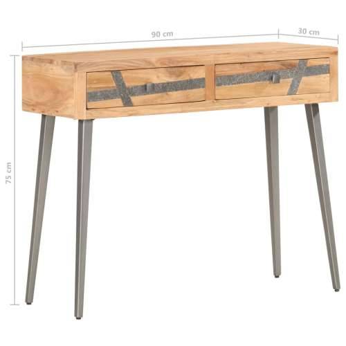Konzolni stol 90 x 30 x 75 cm od masivnog bagremovog drva Cijena