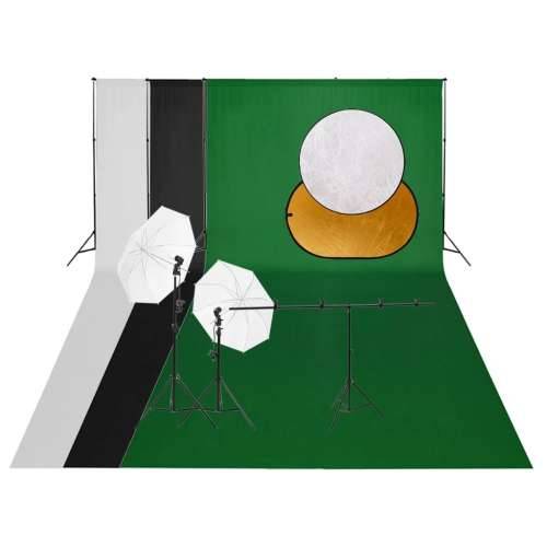 Komplet studijske rasvjete: set svjetala, pozadina i reflektor - 600 x 300 cm 3 x prečka + 4 x kopča 1 Cijena