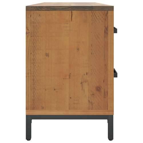 Klupa za pohranu smeđa 110 x 30 x 45 cm od masivne borovine - Smeđa 1 Cijena