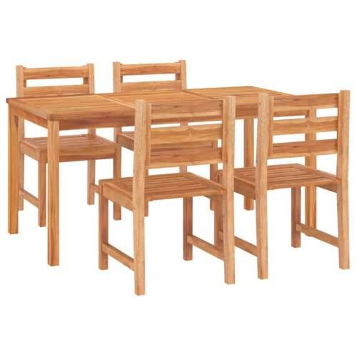 Vrtna garnitura - 5-dijelni vrtni blagovaonski set od masivne tikovine - Dužina stola 160 cm 4 Cijena