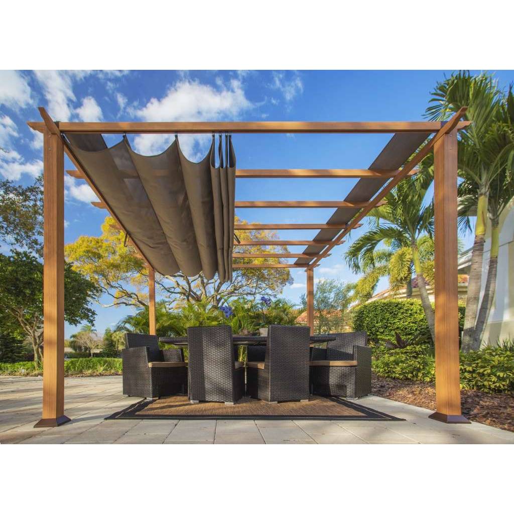 Paragon Outdoor - Aluminijska pergola Florida s podesivim jedrima za zaštitu od sunca - 350x350 | MADE IN USA