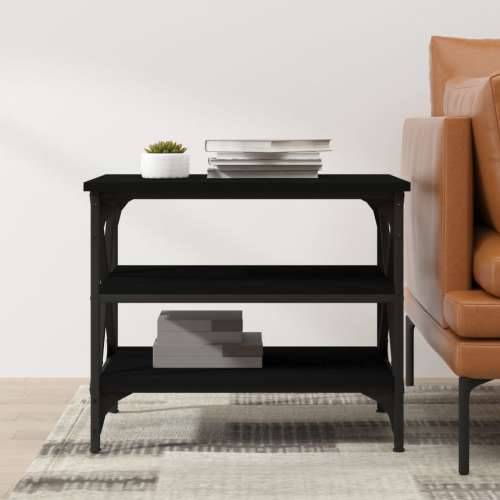Bočni stolić crni 55 x 38 x 45 cm od konstruiranog drva - Crna 1 Cijena