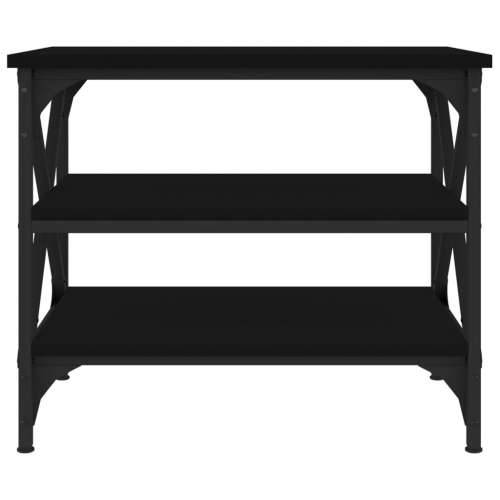 Bočni stolić crni 55 x 38 x 45 cm od konstruiranog drva - Crna 1 Cijena
